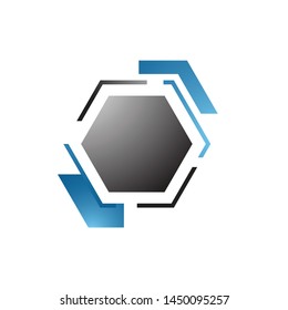 Hexagon - Vector logo concept illustration. Hexagon geometric polygonal logo. Vector logo template. Design element