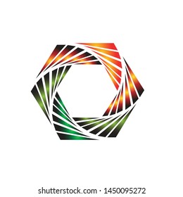 Hexagon - Vector logo concept illustration. Hexagon geometric polygonal logo. Vector logo template. Design element