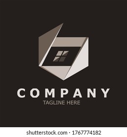 The hexagon vector logo for the construction business forms the initials "b".
