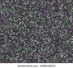 Hexagon vector pattern. Geometric shapes of varied style and color. Small hexagon geometric shapes. Tileable pattern. Seamless background. Nice vector illustration.