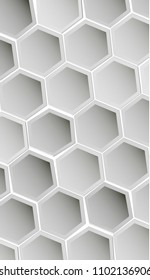 Hexagon vector texture. Hexagonal grid repeat pattern. Geometric pattern monochrome structure, graphic hexagon repeat background illustration