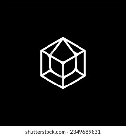 Hexagon and water drop logo concept vector