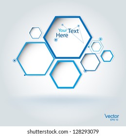 Hexagon web design vector