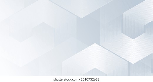 Hexagon white abstract background with dynamic wavy hexagon texture suitable for wallpaper abstract modern design simple