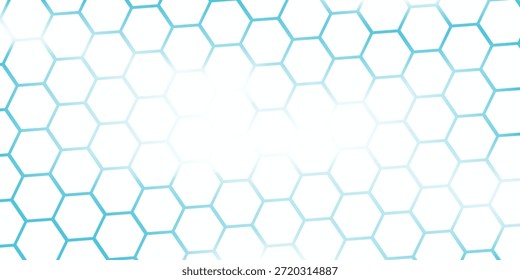  Sechseck weißer Hintergrund, blaues Licht und Schatten. 