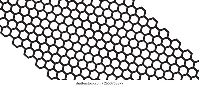 Fundo branco hexágono. Grelha geométrica. Textura em favo de mel. Papel de parede de mel. Estrutura hex. Parede de mosaico. Apresentação comercial. Banner de célula de polígono. Dados do computador. Ilustração vetorial. eps10