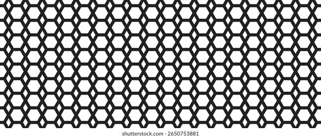 Fundo branco hexágono. Grelha geométrica. Textura em favo de mel. Papel de parede de mel. Estrutura hex. Parede de mosaico. Apresentação comercial. Banner de célula de polígono. Dados do computador. Ilustração vetorial.