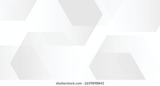 Fondo geométrico blanco hexagonal con Formas de diamante y triángulo diseño de patrón en capas
