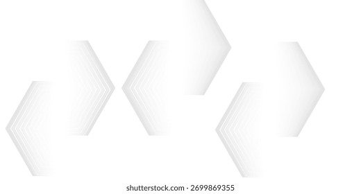 Fondo geométrico blanco hexagonal con Formas de diamante y triángulo diseño de patrón en capas