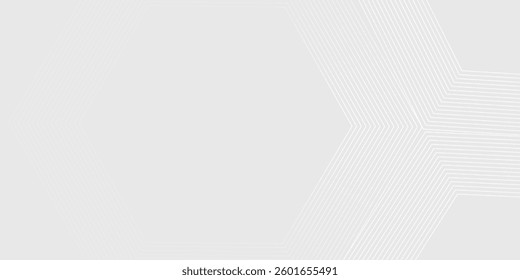 Hexagon white gray wave light technology texture background. Abstract big data digital concept simple art modern abstract modern