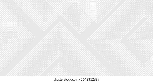 Hexagon white gray wave light technology texture background. Abstract big data digital concept simple art modern abstract