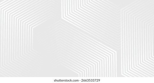 Fondo de textura de tecnología de luz de onda gris blanco hexagonal. Abstractas concepto digital de big data arte simple abstracto moderno