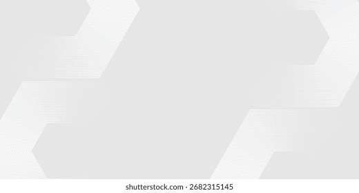 Hexagon white gray wave light technology texture background. Abstract big data digital concept simple. vector ilustration.