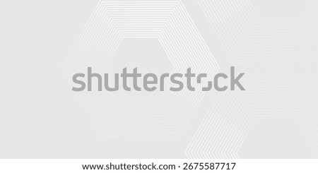 Hexagon white gray wave light technology texture background. Abstract big data digital concept simple art modern abstract