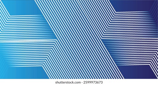 hexagon white multi gray wave light technology on blue background for banner, poster, and presentation