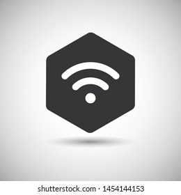 Hexagon wifi icon vector design. Unique vector icon design. 