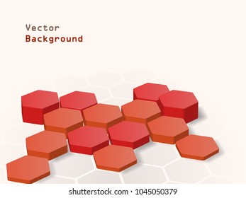 Hexagonal 3d vector background. 