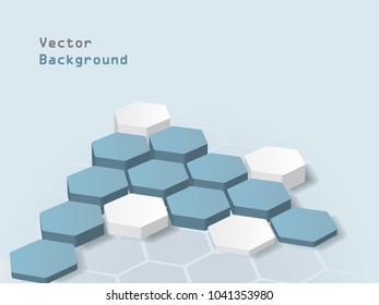 Hexagonal 3d vector background with shadow efect. File is in eps10 format.