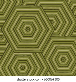 Hexagonal abstract Aboriginal line painting in vector format.