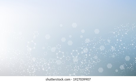 Hexagonal abstract background. Big Data Visualization. Global network connection. Medical, technology, science background. Vector illustration.
