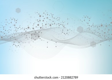Hexagonal abstract background. Big Data Visualization. Global network connection. Medical, technology, science background. Vector illustration