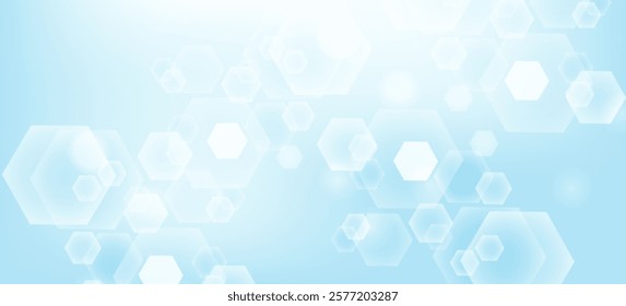 Hexagonal abstract background. Big Data Visualization. Global network connection. Medical, technology, science background. Vector illustration.