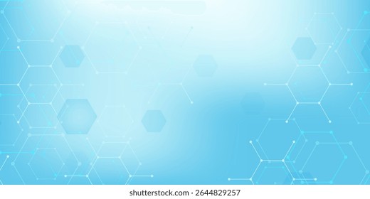 Hexagonal abstract background. Big Data Visualization. Global network connection. Medical, technology, science background. Vector illustration. - Powered by Shutterstock - Get 15% off with code: PIKWIZARD15