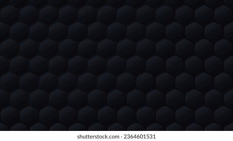 Hexagonal Abstract Background. Dark Hexagons Hi-Tech Backdrop. Honeycomb Pattern. Vector Illustration.