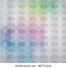 Hexagonal abstract background in pastel tones
