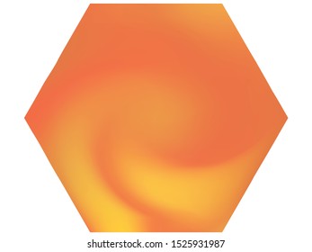 Hexagonal abstract background. Trendy soft color effect. Isolated backdrop in style of 90th, 80th, 70h. Orange smooth elegant colored, and easy editable modern gradient template.