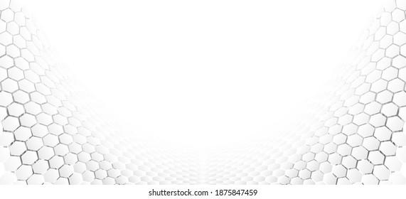 Hexagonal Abstract Backround With Copyspace. Vector Illustration