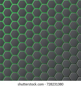 Hexagonal Abstract geometric green scheme. Hipster Fashion Design Print Hexagonal pattern. Vector illustration.