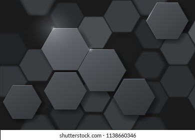Hexagonal Abstract Metal Background