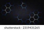 Hexagonal abstract technology background. electric glow hexagonal background. vector illustration.