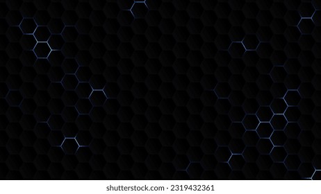 Hexagonal abstract technology background. electric glow hexagonal background. vector illustration.