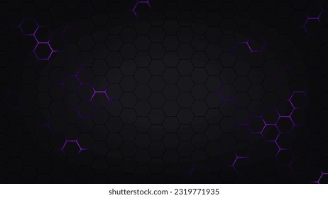 Hexagonal abstract technology background. electric glow hexagonal background. vector illustration.