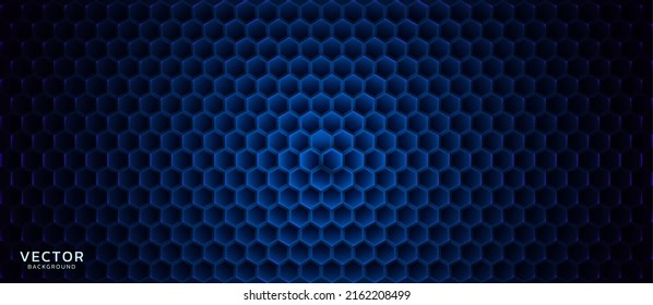 Hexagonal Abstract Technology Background. Hexagons Pattern for Hi-Tech Communication Design.  Hi-tech Hexagon Sci-Fi Game Banner Grid. Vector Illustration