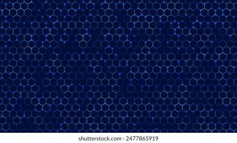 Fondo Abstractas hexagonal de la Tecnología. Patrón hexagonal para el diseño de comunicación de alta tecnología. Red de Anuncio de juegos de ciencia ficción Cyber Hexagon de alta tecnología. Patrón Nano Shield. Ilustración vectorial