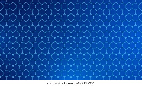 Hexagonal Abstract Technology Background. Hexagons Pattern Nanomaterial Structure. Hi-tech Cyber Hexagon Sci-Fi Game Banner Grid. Vector Illustration