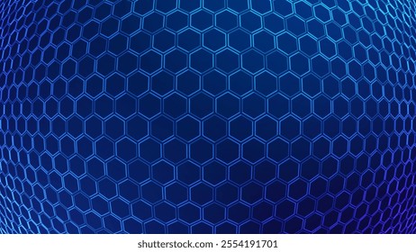 Hexagonal Abstract Technology Background. Hexagons Pattern for Hi-Tech Communication Design. Hi-tech Cyber Hexagon Sci-Fi Game Banner Grid. Nano Shield Pattern. Vector Illustration