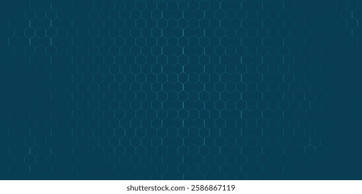 Hexagonal Abstract Technology Background. Hexagons Pattern for Hi-Tech Communication Design. Hi-tech Cyber Hexagon Sci-Fi Game Banner Grid. Nano Shield Pattern. Vector Illustration