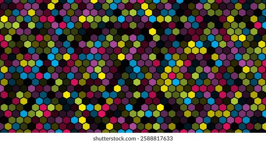 Hexagonal Abstract Technology Background. Hexagons Pattern for Hi-Tech Communication Design.