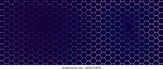 Hexagonal Abstract Technology Background (em inglês). Hexagons Pattern for Hi-Tech Communication Design (em inglês). "Hi-tech Cyber Hexagon Sci-Fi Game Banner Grid" (em inglês). Padrão Nano Shield. Ilustração de vetor