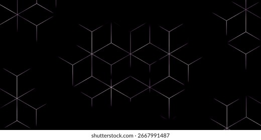 Sechseckiger Hintergrund der abstrakten Technologie. Modernes und futuristisch leuchtendes sechseckiges Vektordesign. Vektorgrafik. Vol. 9