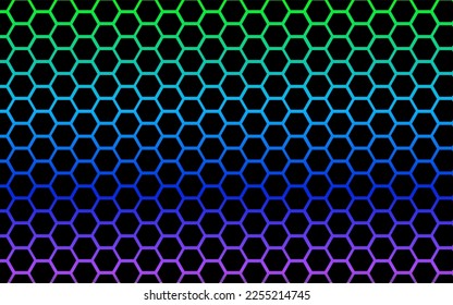 Hexagonal abstract technology background vector illustration Shi fi template design