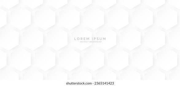 Fondo blanco abstracto hexagonal. Fondo geométrico hexagonal minimalista moderno