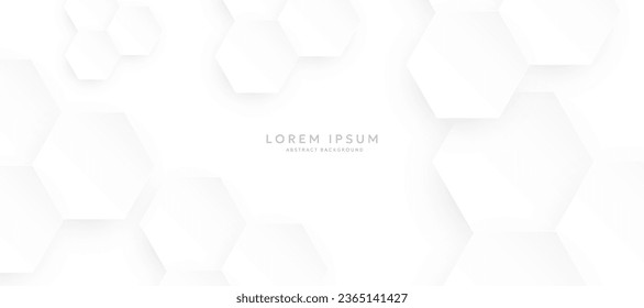 Fondo blanco abstracto hexagonal. Fondo geométrico hexagonal minimalista moderno