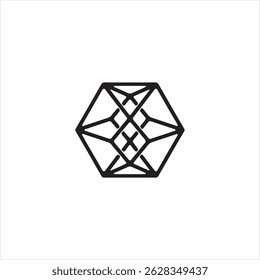Hexagonal AI Logo with Interconnected Lines for Tech Branding, Geometric Network Design in Vector - Powered by Shutterstock - Get 15% off with code: PIKWIZARD15