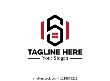 hexagonal architecture logo letter s