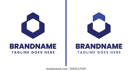 Hexagonal Arrow Box Logo, for businesses in logistics, technology, or packaging industries